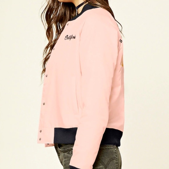 Barbie Pink Bomber Jacket | California Varsity Style Retro 50s Medium - Picture 6 of 11